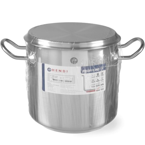 Garnek wysoki Profi Line z pokrywką dno Sandwich 50 l śr. 400 x 400 h - Hendi 832806 Hendi