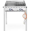 Grill gazowy "Green Fire" 2 palniki 11,6kW z osłoną i półką - Hendi 149508 Hendi