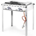 Grill gazowy "Green Fire" 2 palniki 11,6kW z osłoną i półką - Hendi 149508 Hendi