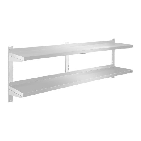 Półka ścienna stalowa wisząca podwójna z regulacją 160cm Royal Catering