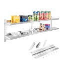 Półka ścienna stalowa wisząca podwójna z regulacją 180cm Royal Catering