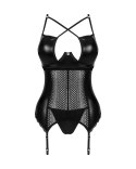 Gorset Norides + stringi GRATIS! Czarny XL/XXL