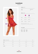 Koszulka Lacelove babydoll + stringi GRATIS!!! Czerwony XS/S