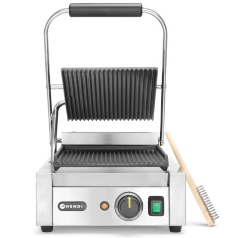 Kontakt grill kontaktowy ryflowany pojedynczy 1800W - Hendi 263501 Hendi