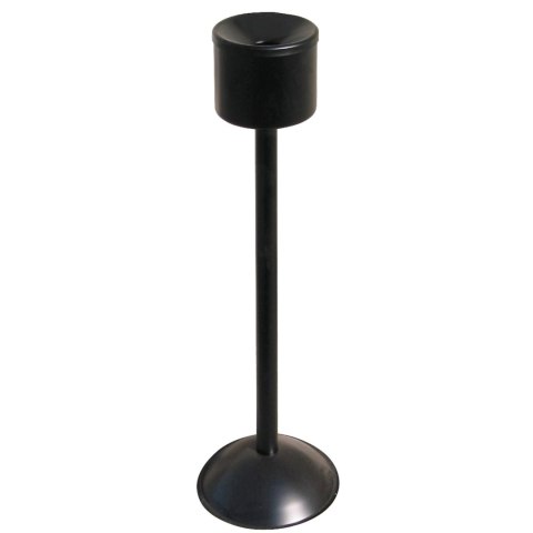 Popielniczka samogasnąca wolnostojąca na słupku wewnętrzna czarna śr. 15cm wys. 86cm MEVA
