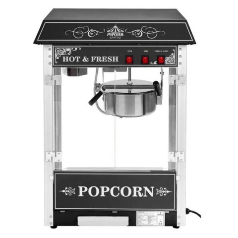 Profesjonalna wydajna maszyna do popcornu nastawna 230V 1.6kW czarna Royal Catering