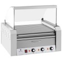 Roller grill rolkowy z osłoną i szufladą grzewczą do bułek 20 parówek HotDog 2600W 230V Royal Catering Royal Catering
