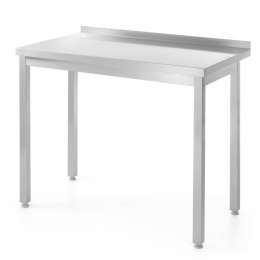 Stół blat roboczy do kuchni stalowy przyścienny z rantem 80x60cm - Hendi 811238 Hendi