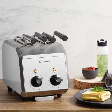 Toster kanapkowy z timerem podwójny 1200W- Hendi 261163 Hendi
