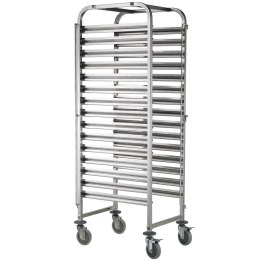 Wózek stalowy do transportu tac blach piekarniczych 15 x 60x40cm - Hendi 810651 Hendi