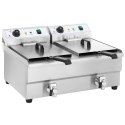 Frytkownica frytownica gastronomiczna dwukomorowa z kranami 230V 2x16L Royal Catering