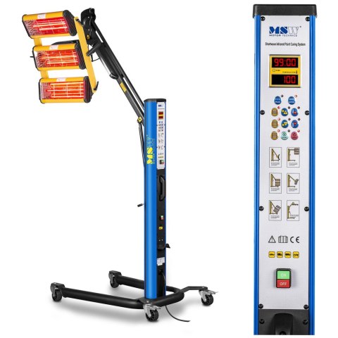 Promiennik ciepła podczerwieni lakierniczny do suszenia farb na statywie 3300W IR-DRYER3000.1 MSW