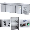 Stół chłodniczy 4-drzwiowy z blatem roboczym ze stali nierdzewnej od -2 do 8deg;C 450L Royal Catering