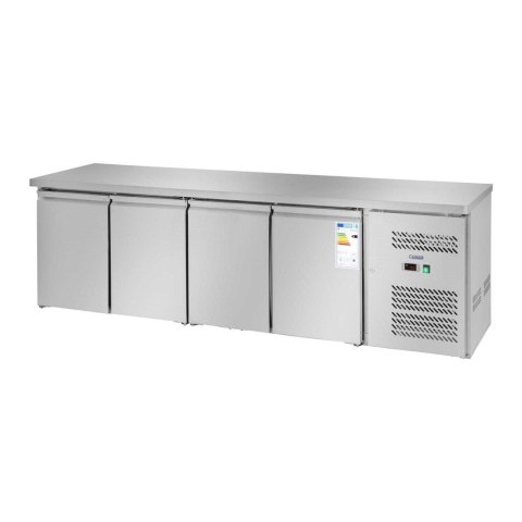 Stół chłodniczy 4-drzwiowy z blatem roboczym ze stali nierdzewnej od -2 do 8deg;C 450L Royal Catering