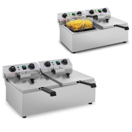Frytownica nastawna gastronomiczna elektryczna TIMER 230 V 2 x 3200W 2 x 10 L Royal Catering