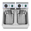 Frytownica podwójna gastronomiczna elektryczna 230 V 2 x 3200W 2 x 8 L Royal Catering