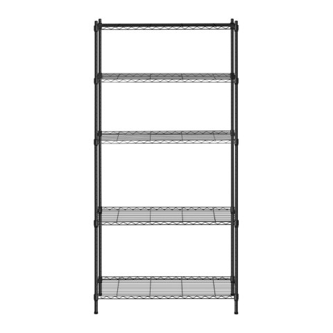 Regał magazynowy druciany ażurowy kolor czarny 180x90x35cm do 150kg Royal Catering