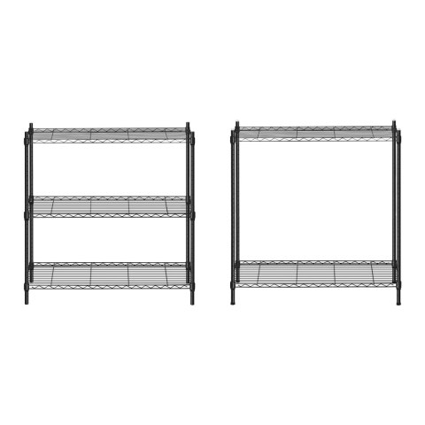 Regał magazynowy druciany ażurowy kolor czarny 180x90x35cm do 150kg Royal Catering