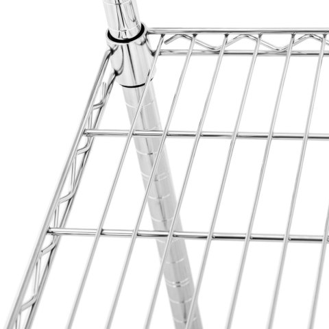 Regał warsztatowy chromowany 4 półki ażurowe do 1 t 1000 kg 120x45x180 cm Royal Catering