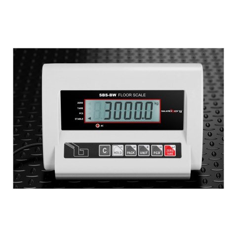 Waga platformowa magazynowa podłogowa 150x151cm zasilacz + akumulator 3000kg / 1000g Steinberg Systems