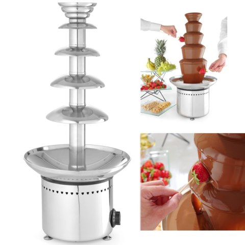 Fontanna do czekolady fondue 5 poziomów stalowa 265 W - Hendi 274156 Hendi