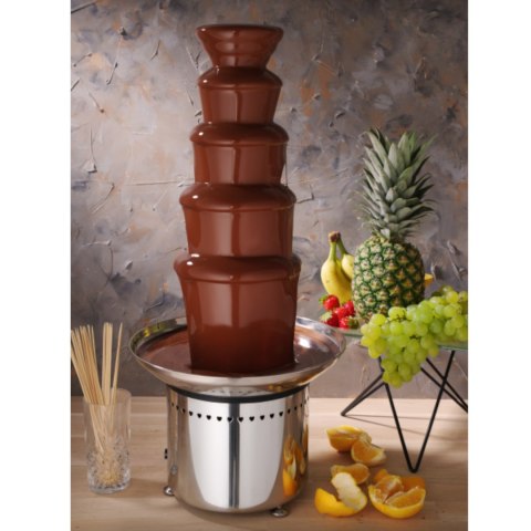 Fontanna do czekolady fondue 5 poziomów stalowa 265 W - Hendi 274156 Hendi