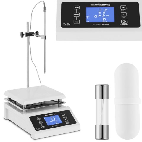 Mieszadło magnetyczne laboratoryjne + stojak z uchwytem timer 350deg;C 2000 obr./min Steinberg Systems