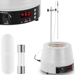 Płaszcz grzewczy laboratoryjny z mieszadłem magnetycznym + statyw 1600 obr./min 450deg;C Steinberg Systems