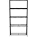 Regał magazynowy skręcany 5 półkowy czarny 91x45x183 cm - Hendi 812990 Hendi