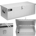 Skrzynia narzędziowa transportowa aluminiowa zamykana na klucz 48 l 76 x 35 x 25.5 cm MSW
