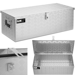 Skrzynia narzędziowa transportowa aluminiowa zamykana na klucz 48 l 76 x 35 x 25.5 cm MSW