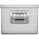 Skrzynia narzędziowa transportowa aluminiowa zamykana na klucz 48 l 76 x 35 x 25.5 cm MSW