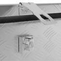 Skrzynia narzędziowa transportowa aluminiowa zamykana na klucz 48 l 76 x 35 x 25.5 cm MSW