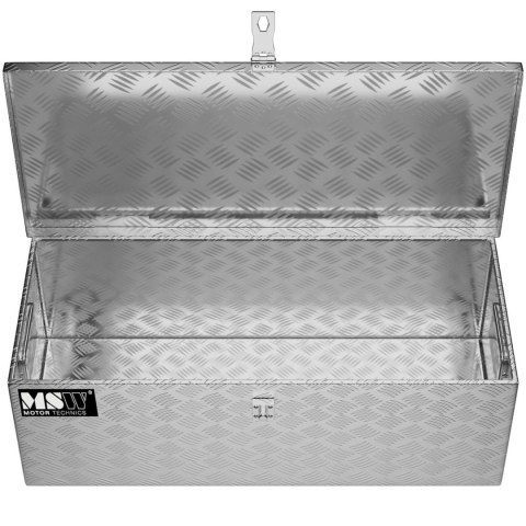 Skrzynia narzędziowa transportowa aluminiowa zamykana na klucz 48 l 76 x 35 x 25.5 cm MSW