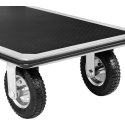 Wózek platformowy magazynowy ręczny składany 1 burta do 300 kg 80 x 60 cm MSW
