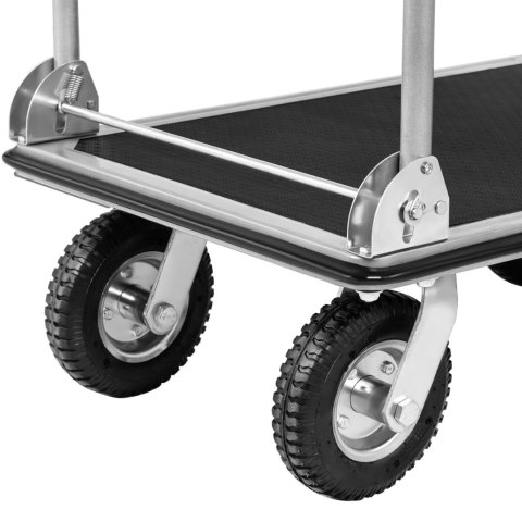 Wózek platformowy magazynowy ręczny składany 1 burta do 300 kg 80 x 60 cm MSW