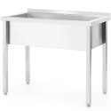Basen zlew gastronomiczny jednokomorowy Budget Line STAL 1000 x 600 x 850 mm - Hendi 811023 Hendi