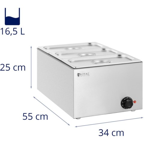 Bemar podgrzewacz elektryczny 3 x GN 1/3 640 W Royal Catering