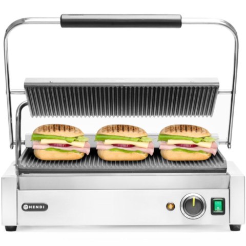 Grill elektryczny kontaktowy XL Pianini 548 x 415 mm 2700 W - Hendi 263624 Hendi