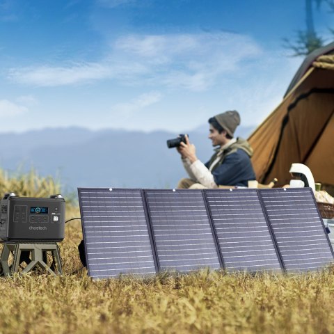 Ładowarka solarna słoneczna turystyczna składana 160W czarna CHOETECH