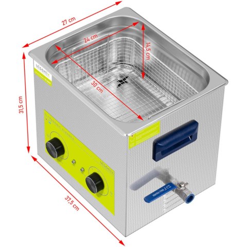 Myjka wanna ultradźwiękowa oczyszczacz 10 l 240 W Ulsonix