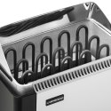 Piec do sauny elektryczny z wbudowanym sterowaniem 8-12 m3 do 110C 400 V 8 kW srebrno-czarny UNIPRODO