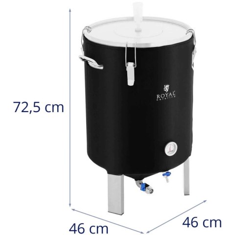 Pojemnik kocioł fermentacyjny fermentator do piwa wina z izolacją 0-40C 60 l Royal Catering