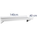 Półka ścienna wisząca kuchenna ze stali do 80 kg 120 x 40 cm Royal Catering