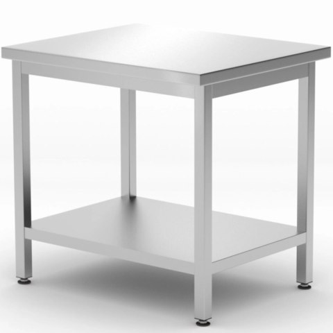 Stół blat roboczy centralny z półką Budget Line 800 x 600 x 850 mm - Hendi 817100 Hendi