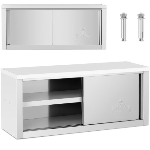 Szafa ścienna gastronomiczna z drzwiami przesuwanymi STAL 130 kg 120 x 40 x 50 cm Royal Catering