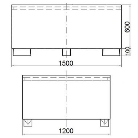 Wanna wychwytowa do zbiornika IBC paletopojemnika MAUZER 1000L MEVA