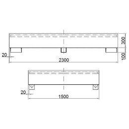 Wanna wychwytowa do zbiornika IBC paletopojemnika MAUZER 2 x 1000L - ocynkowana MEVA