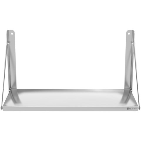 Półka ścienna gastronomiczna składana ze stali nierdzewnej do 40 kg 80 x 30 cm Royal Catering