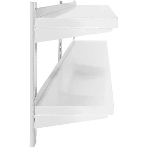 Półka ścienna wisząca gastronomiczna podwójna z regulacją STAL 140 x 40 cm Royal Catering